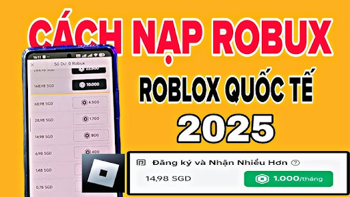 Cách nạp robux trong Roblox nhanh chóng