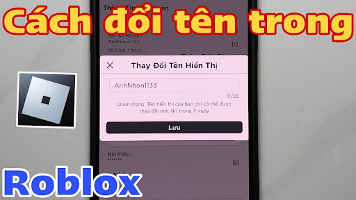 Hướng dẫn chi tiết cách đổi tên trong Roblox cực đơn giản