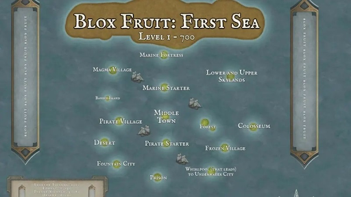 Bản đồ Blox Fruit Sea 1