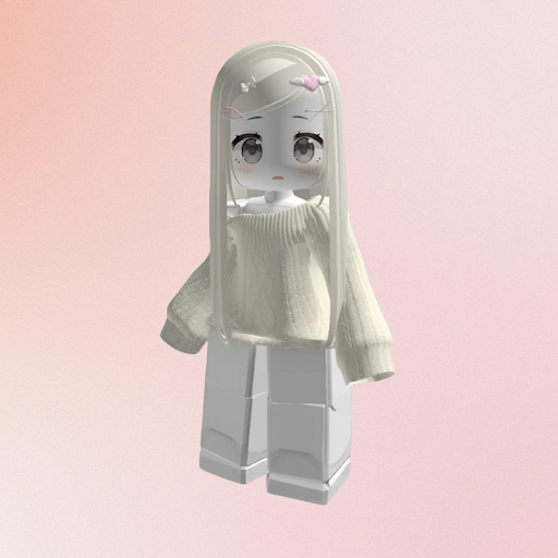 Avatar chibi tone trắng ấn tượng