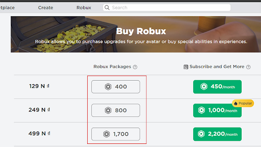 Lưu ý khi mua robux bằng sms