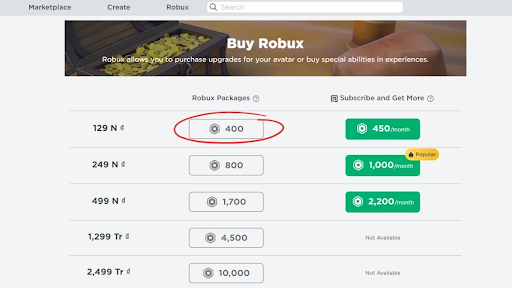 Một số lưu ý khi nạp Robux