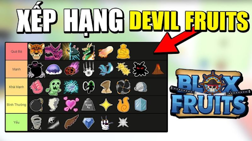 Bảng xếp hạng các trái ác quỷ trong Blox Fruit mạnh nhất để đi Farm