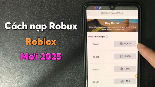 Cách nạp roblox trên máy tính