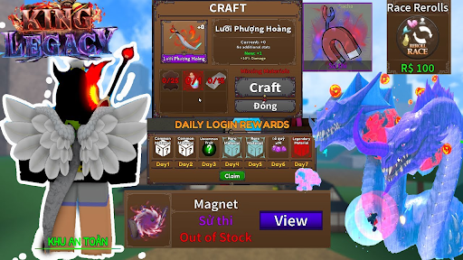 Điều kiện cần thiết để đổi tộc trong King Legacy